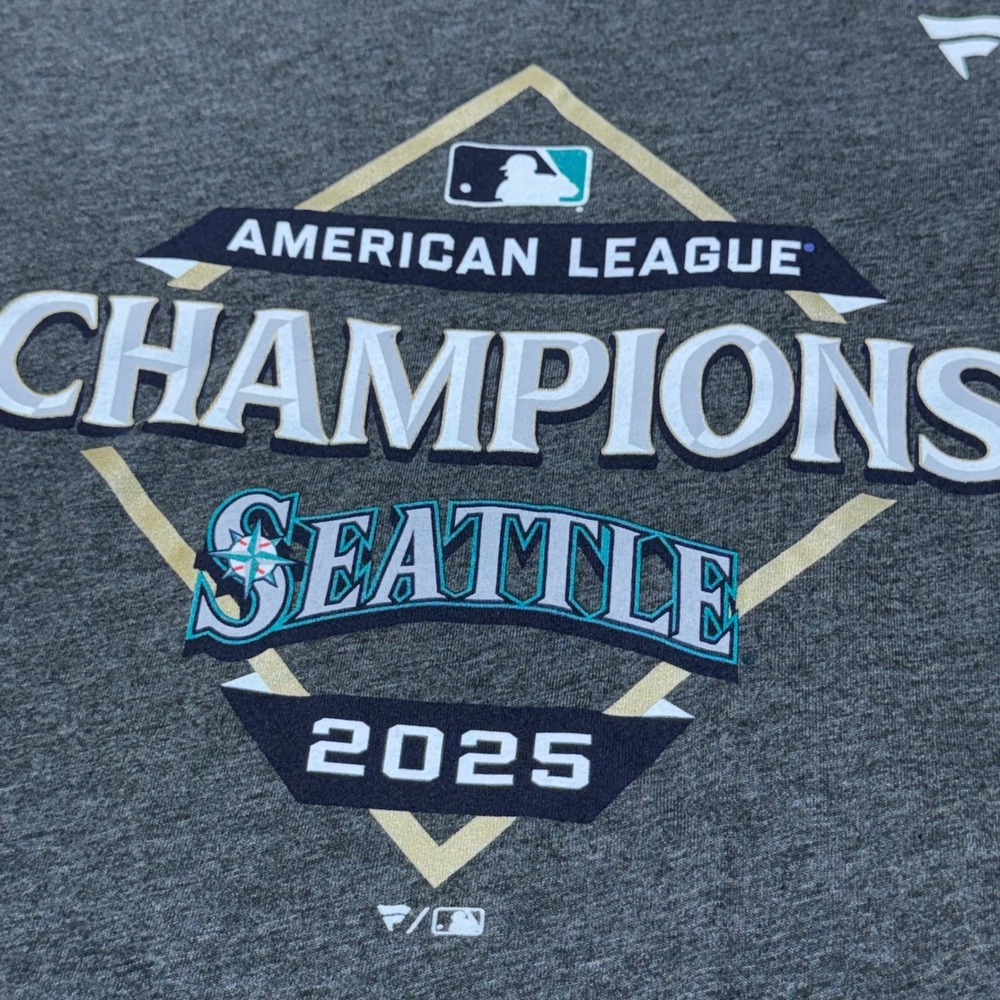 Youth Seattle Mariners AL Champions 2025 Fanatics T-shirt Youth M 10/12 - Picture 1 of 6
